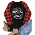thumbnail image 4 of CNKOO Femmes Chemises à Manches Longues Col Rond Pull-Over Modèle Raglan Tunique Casual Tops Noël Print Shirt, 4 of 5