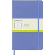Moleskine Classic Notebook, Hard Cover, Large (5" x 8.25") Plain/Blank, Hydrangea Blue, 240 Pages