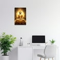 thumbnail image 3 of ZHONGYUTONG Golden Buddha Painting Buddha Statue Sitting on Lotus Flower Wall Art Zen Picture Meditation Canvas Artwork Spa Prints for Spiritual Buddhism Prayer Room (12.00" x 18.00"), 3 of 6