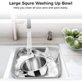 thumbnail image 7 of ZWHong Stainless Steel Washing Up Bowl, 12" Square Dish Tub for Sink, Multi-Purpose Kitchen Container for Vegetable Washing, Durable Dishpan with Heatproof Edge, Silver, 7 of 7