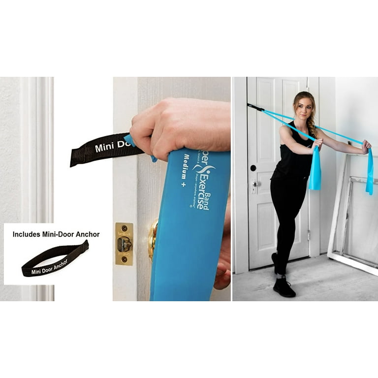 Sky Blue Medium+ Strength Resistance Band Roll (75 Ft) - Latex Free For Home Workouts