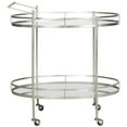 thumbnail image 3 of SAFAVIEH Dante Round 2-Tier Modern Bar Cart with Casters, Silver/Mirror, 3 of 6