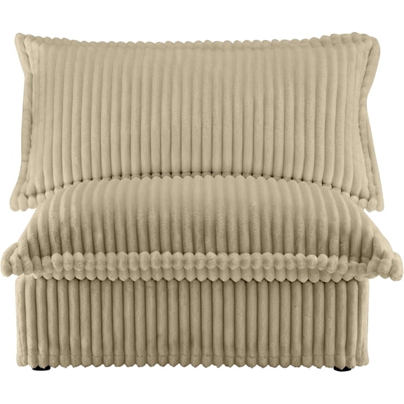 SoarFlash 36.6” Corduroy Chair, One Middle Seat Couch, Modern Modular Sectional Couches for Living Room, Apartment,