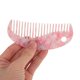 thumbnail image 3 of Ofertas Únicas 1 Pc Peine para el cabello en forma semicircular Rosa Hoja de acetato, 3 of 5