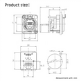thumbnail image 3 of Ethercon Rj45 Chassis Socket,D-N8FDP RJ45 Feed/Pass Panel Mount Jack, 3 of 5