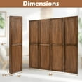 thumbnail image 3 of Costway 4 Panel Pegboard Display with 360° Metal Hinges Solid Wood Frame for Craft Show, 3 of 9