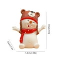 thumbnail image 3 of Wznxdo Christmas Decorations Indoor, Resin Snowman Ornaments for Christmas Table Decor, Farmhouse Rustic Miniature Collectible Figurines for Home, Tiered Tray, Mantle, Shelf 3.15Inch, 3 of 6
