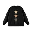 thumbnail image 6 of Ailaofu Women Y2k Valentines Oversized Knit Sweater Heart Print Long Sleeve Crew Neck Loose Pullover Tops Streetwear, 6 of 6