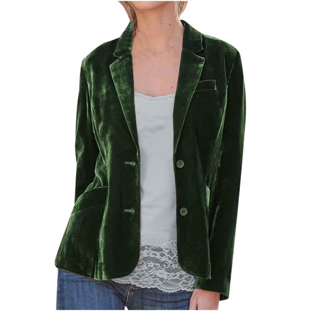 Chaquetas para mujer Cozy Retro manga larga terciopelo sólido botones Pokets chaqueta cárdigan abrigo suelto Top Odeerbi ODB-3