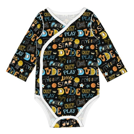 

Matuu Basketball for Baby Long-Sleeve Bodysuit Soft Cotton Comfortable and Breathable Perfect for Newborns and Infants