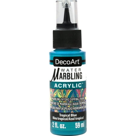UPC: 0766218137869 | DecoArt Water Marbling Acrylic Paint – Tropical Blue 2 oz