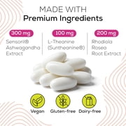 Cortisol Supplements for Women with Ashwagandha, Rhodiola & L-Theanine | Cortisol Reducer Designed for High Stress, Fatigue & Mood Swings | Supports Hormone Balance & Steady Energy | 60 Capsules