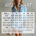 thumbnail image 2 of Morttic Women's Long Sleeve V-Neck Shirt & Wide Leg Shorts Set – Chest Pocket, Hem Slit, Solid Color Summer Two Piece Sky Blue，S, 2 of 2