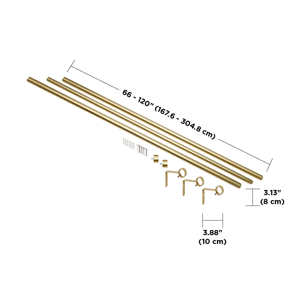 Umbra Cappa Expandable Single Curtain Rod 66-120"