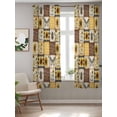 thumbnail image 2 of Sunflowers Curtains 72 Inch Length, Sheer Curtains for Bedroom Living Room Window Retro Country Butterfly Bee Floral Plaid Rod Pocket Voile Drapes Kitchen Curtains Small Half Window 52"x72" 2 Panels, 2 of 6