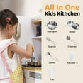 thumbnail image 6 of AILEEKISS Wood Kids Play Kitchen, Pretend Toy Kitchen Playset for Children with Sounds, White, 6 of 11