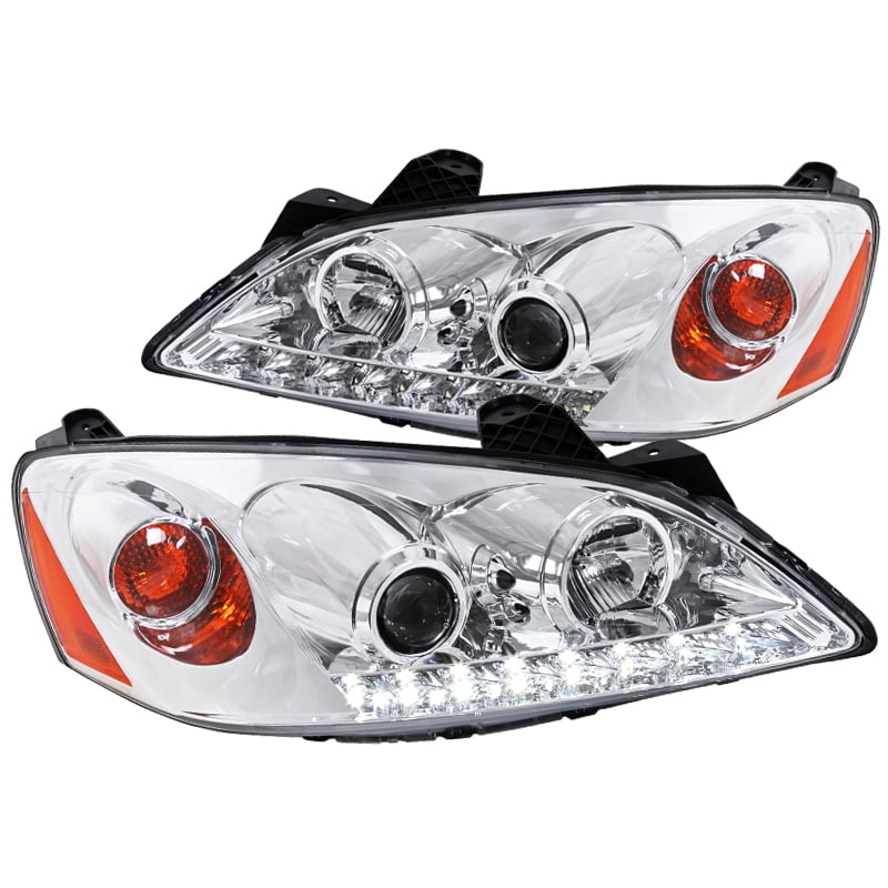 SpecD Tuning Chrome Projector Headlights Head Lamp W/Led for 20052010