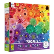 Ceaco 750-Piece Colorstory Flower Power Interlocking Jigsaw Puzzle