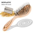 thumbnail image 6 of CHIARA AMBRA Organic Detangling Brush - No Tugging Detangler Brushes for Natural Thick & Curly Hair - Vegan Climate Neutral Straw Hairbrush - Orange, 6 of 7