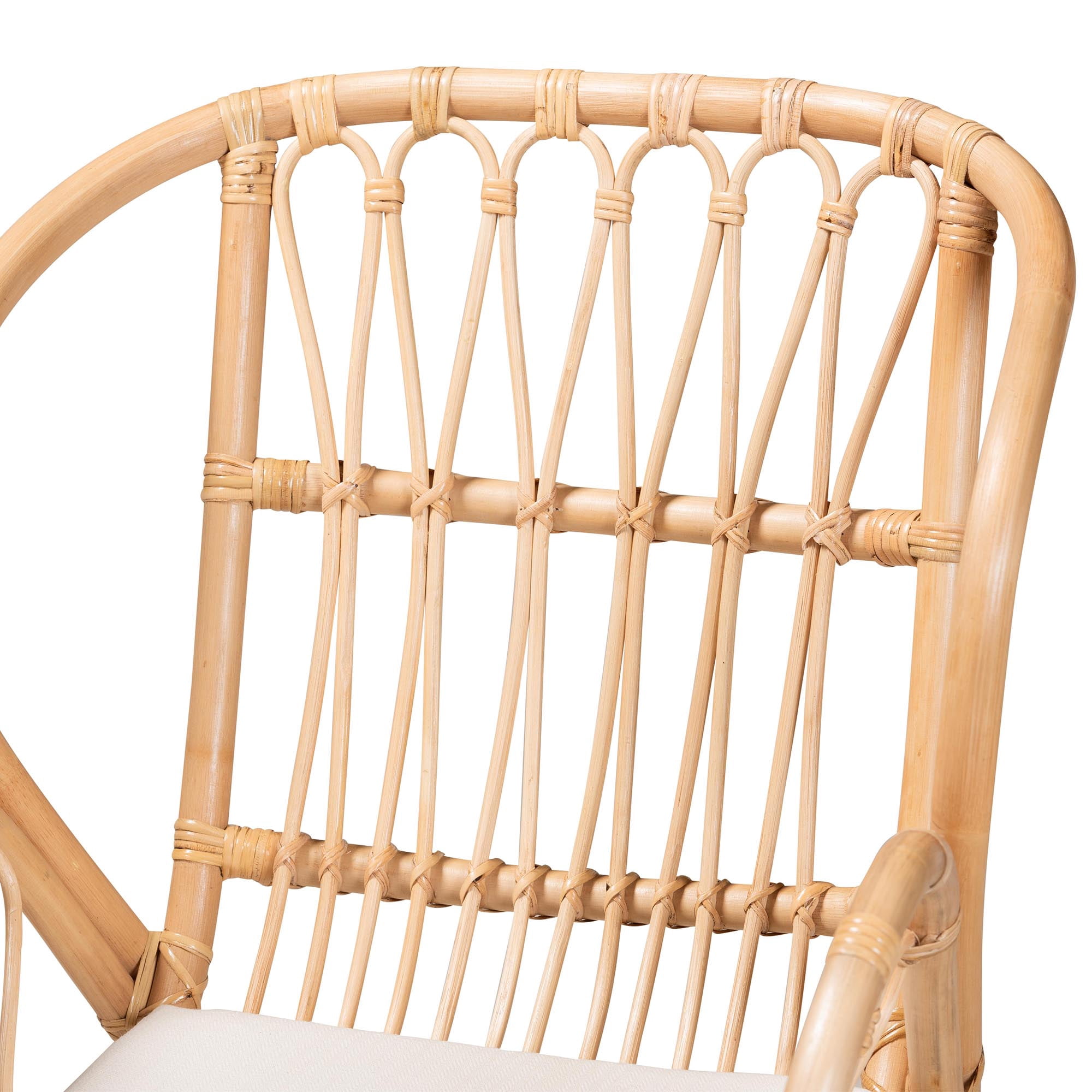Bali & pari Caelia Rattan BOHO Dining Chair, Natural Brown