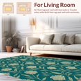 thumbnail image 2 of ODIKA 6' x 9' Machine Washable Non-Slip Area Rug, Art Nouveau Flower High Traffic Rug, Green, 241314, 2 of 7