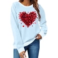 thumbnail image 7 of FDGIU Women's Valentine's Day Sweatshirt - Cute Red Graphic Pullover, Warm & Soft Comfy Holiday Gift, 7 of 7