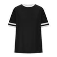 thumbnail image 2 of Lumivie Cute Tops For Women Summer Break Baseball Tshirts Shirts For Women V-Neck Blouses For Women Business Plus Size T Shirts For Women V Neck, 2 of 4
