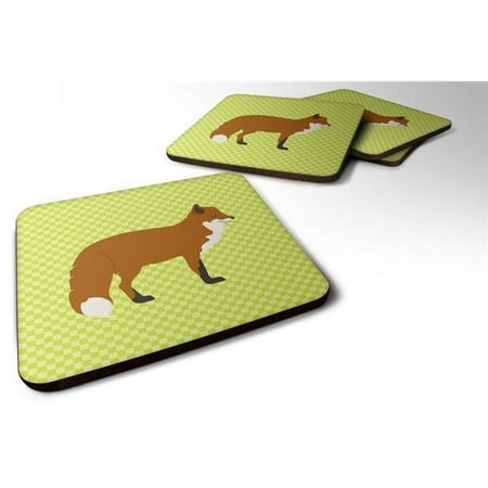 

Red Fox Green Foam Coaster - Set of 4