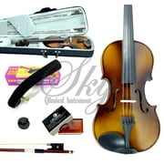 Sky High Quality Sound 1/8 Size Student Beginner Violin Fiddle Outfit with Light Weight Hard Case, Brazilian Wood Bow, and Mute