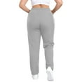 thumbnail image 6 of Sakmal Lightweight Womens Sweatpants Plus Size Wide Leg Boyfriend Pants Solid Elastic Waist Athletic Sweatpants for Women L, 6 of 6