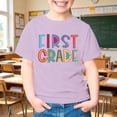 thumbnail image 6 of WhouRiu Girls Back To School T Shirts Short Sleeve Crew Neck Cartoon Graphic Tees Kids Comfortable Cute Casual Tshirt,7-8 Years, 6 of 7