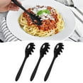thumbnail image 5 of 3 Pcs Black Silicone Spaghetti Spoon Set - Heat Resistant, All-in-1 Fork Kitchen Utensils for Pasta Noodles, Dishwasher Safe, 5 of 9