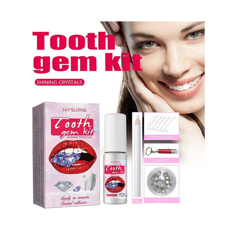 Tooth Gem Set Easy To Remove Beautiful White Tooth Jewelry Sturdy Reliable  Jewelry Bonding Gel Dental