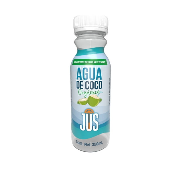 Agua de Coco Jus Lab, Prensada en Frío, Sin Conservadores, 350 ml
