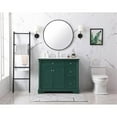 thumbnail image 6 of Elegant Decor Clarence 42" Solid Wood Metal Single Bathroom Vanity Set in Green, 6 of 8