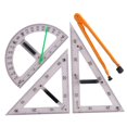 thumbnail image 2 of Juego de regla de matemáticas de geometría grande, regla de enseñanza, juego de herramientas de enseñanza, ayuda para enseñanza de matemáticas para 4 PIEZAS, 2 of 7