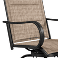 thumbnail image 6 of Alden Design Set of 2 Texteline Patio Bistro Swivel Bar Stools for Garden, Brown, 6 of 8