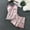 Pink, variant on XINXIAOO Silk Pjs for Women Set Sleeveless Cami Tops Shorts Set for Home Summer Loungewear