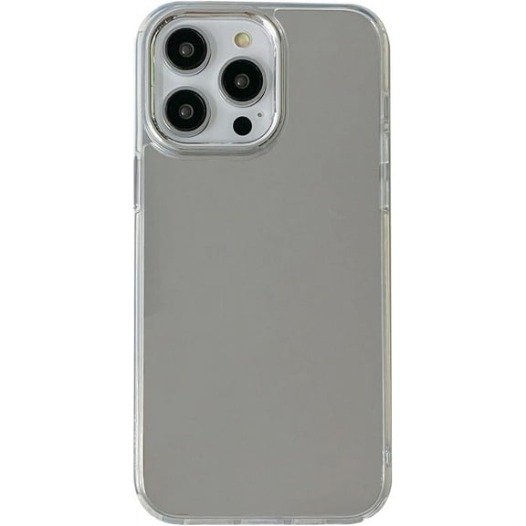 Kawaii Cute Plating Mirror Hard Phone Case Compatible with iPhone Case (Silver,iPhone 12 Pro)