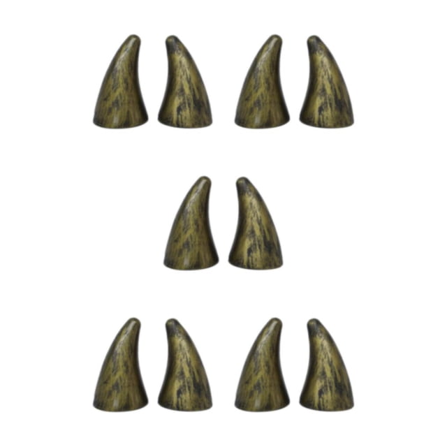 Baohd 2pieces Sticker Stand Out Crowd With Stylish Devil Horn Car Roof Decoration bronzy 5Set