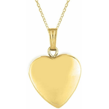 Yellow Gold-Plated Sterling Silver Heart-Shaped Locket
