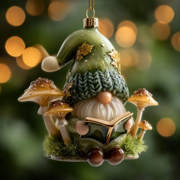 Cagogo under $5 Gnome Ornament, Acrylic Christmas Gnome Ornaments, Gnome Theme Tree Decor, Holiday Ornament Collection, Christmas Tree Hanging Decor, Festive Gnome Figures, Seasonal Home Decor