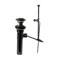 Westbrass Pop-Up Lavatory Sink Drain Assembly with Overflow Holes, Matte Black