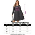 thumbnail image 5 of Yesfashion Women's Plus Size V Neck Cable Knit Sweater Dress Long Sleeve Oversized Casual Pullover Midi Dress, 5 of 5
