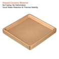 thumbnail image 3 of Unique Bargains 5' Ceramic Square Planter Saucer Flower Pot Drip Tray Coaster, Gold 2 Pack, 3 of 5