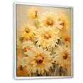 thumbnail image 2 of Designart "Beige Sunflower Bloom Minimalism II" Sunflowers Floater Framed Wall Decor, 2 of 5