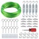 thumbnail image 1 of Percha? Tensores M5 Para Cables Cable De Acero Recubierto De Pvc De 100 Pies Cable De Metal Resistente De 1/8 "" Y Cuerda De Alambre Para Tendedero/Kit Para Colgar Luces De Cadena/Soporte Para Plantas, 1 of 5