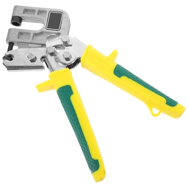 1 pinza de quilla manual para engarzar pernos de acero, alicate de boca plana para techos (amarilla)