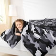 thumbnail image 4 of jejeloiu Wild Military Camo Twin Comforter Sets,White Black Gray Bedding Set For Kids Reversible 2-Piece, 4 of 8
