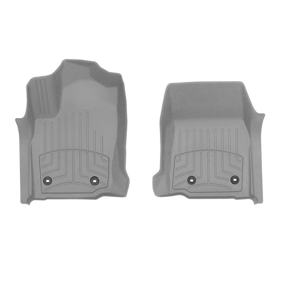 WeatherTech FloorLiner HP Custom Fit Floor Mats compatible with Toyota Tacoma, Tacoma Hybrid - 1st Row (Driver & Passenger), Grey